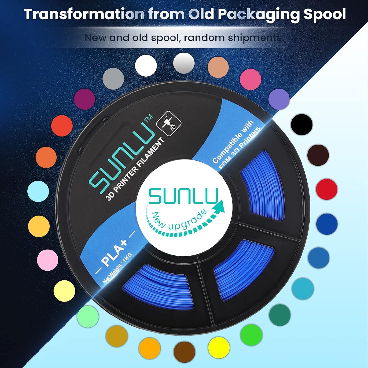 imageSUNLU 3D Printer Filament PLA Plus 175mm SUNLU Neatly Wound PLA Filament 175mm PRO PLA Filament for Most FDM 3D Printer Dimensional Accuracy  002 mm 1 kg Spool22lbsCoffee4kg Orangeyellowpinkpurple