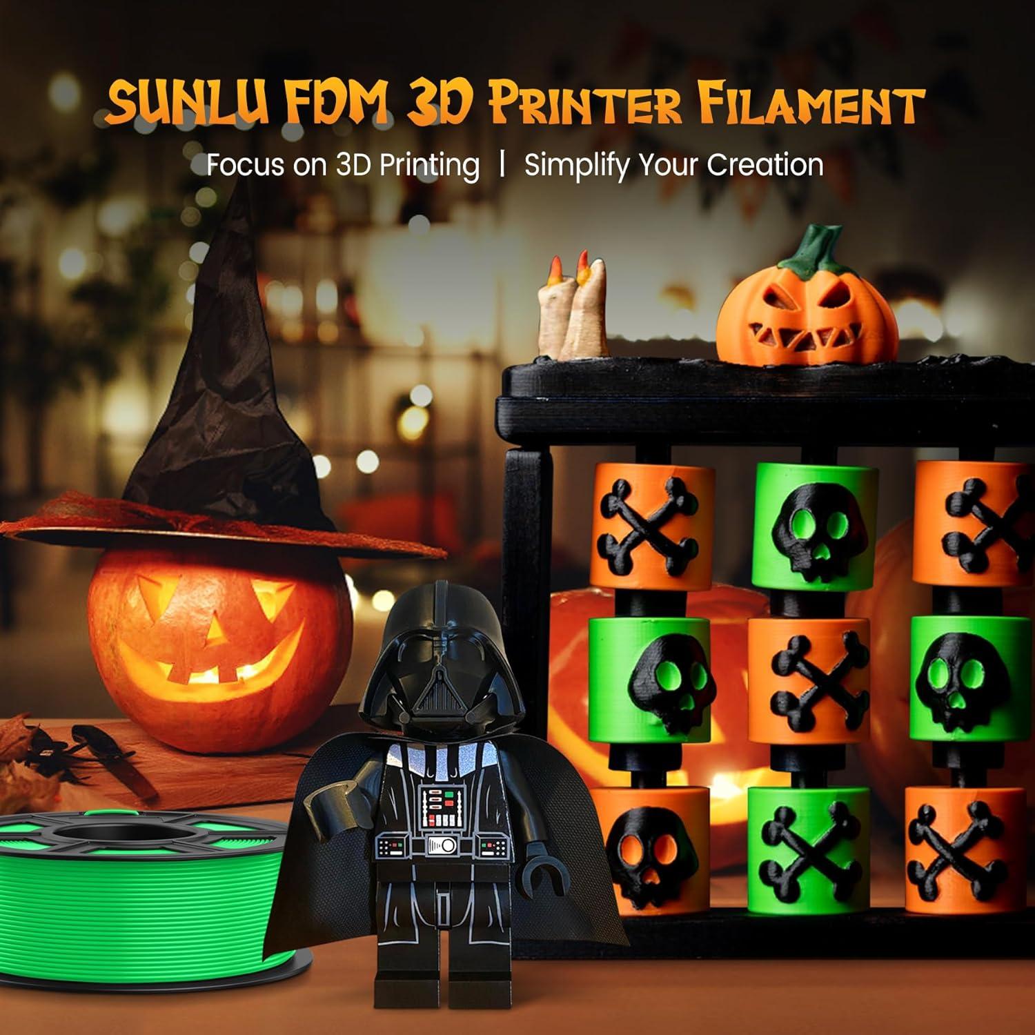 imageSUNLU 3D Printer Filament PLA Plus 175mm SUNLU Neatly Wound PLA Filament 175mm PRO PLA Filament for Most FDM 3D Printer Dimensional Accuracy  002 mm 1 kg Spool22lbs Bone White1kg Pla Fluorescent Green