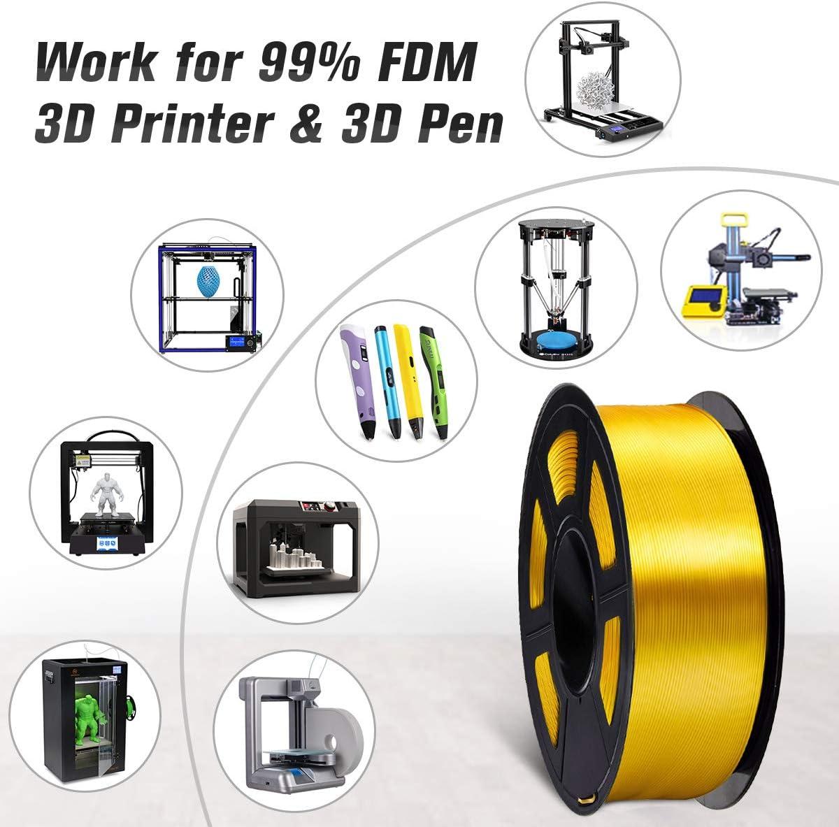 imageSUNLU PLA Filament 16 Color Bundle Multicolor PLA 3D Printer Filament 175mm Individually Vacuum Packed 025kg per Spool 4kg in Total 16 Pack 12 Regular Solid Color and 4 Transparent Color1kg Silk Light Gold