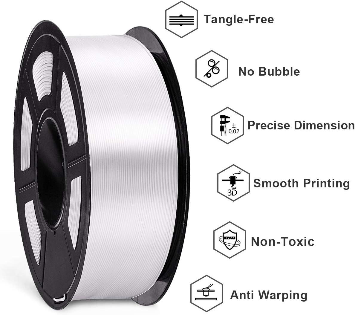 imageSUNLU PLA Filament 16 Color Bundle Multicolor PLA 3D Printer Filament 175mm Individually Vacuum Packed 025kg per Spool 4kg in Total 16 Pack 12 Regular Solid Color and 4 Transparent Color1kg Silk White