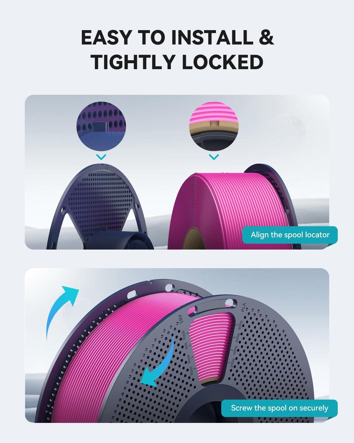 imageSUNLU PLA Plus Filament Refill 175mm 4KG 3D Printer Filament PLA Refill NoSpool Black PLA Filament for Reusable Spools Compatible with Bambu Labs Filament 4Rolls 1KGRollMatte Pla OlivePurpleOrangeLight Blue