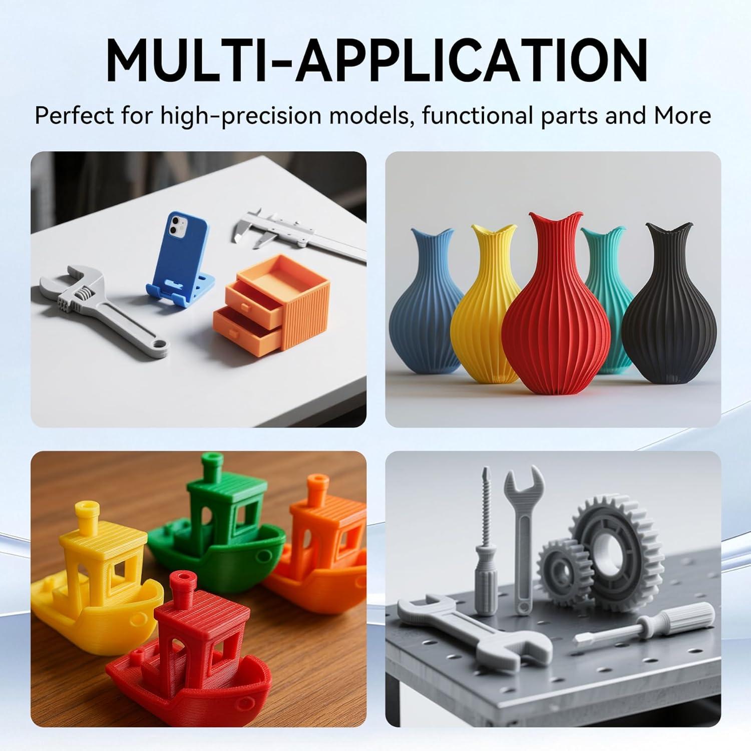 imageSUNLU PLA Plus Filament Refill 175mm 4KG 3D Printer Filament PLA Refill NoSpool Black PLA Filament for Reusable Spools Compatible with Bambu Labs Filament 4Rolls 1KGRoll500g4 Blackwhiteklein Bluered