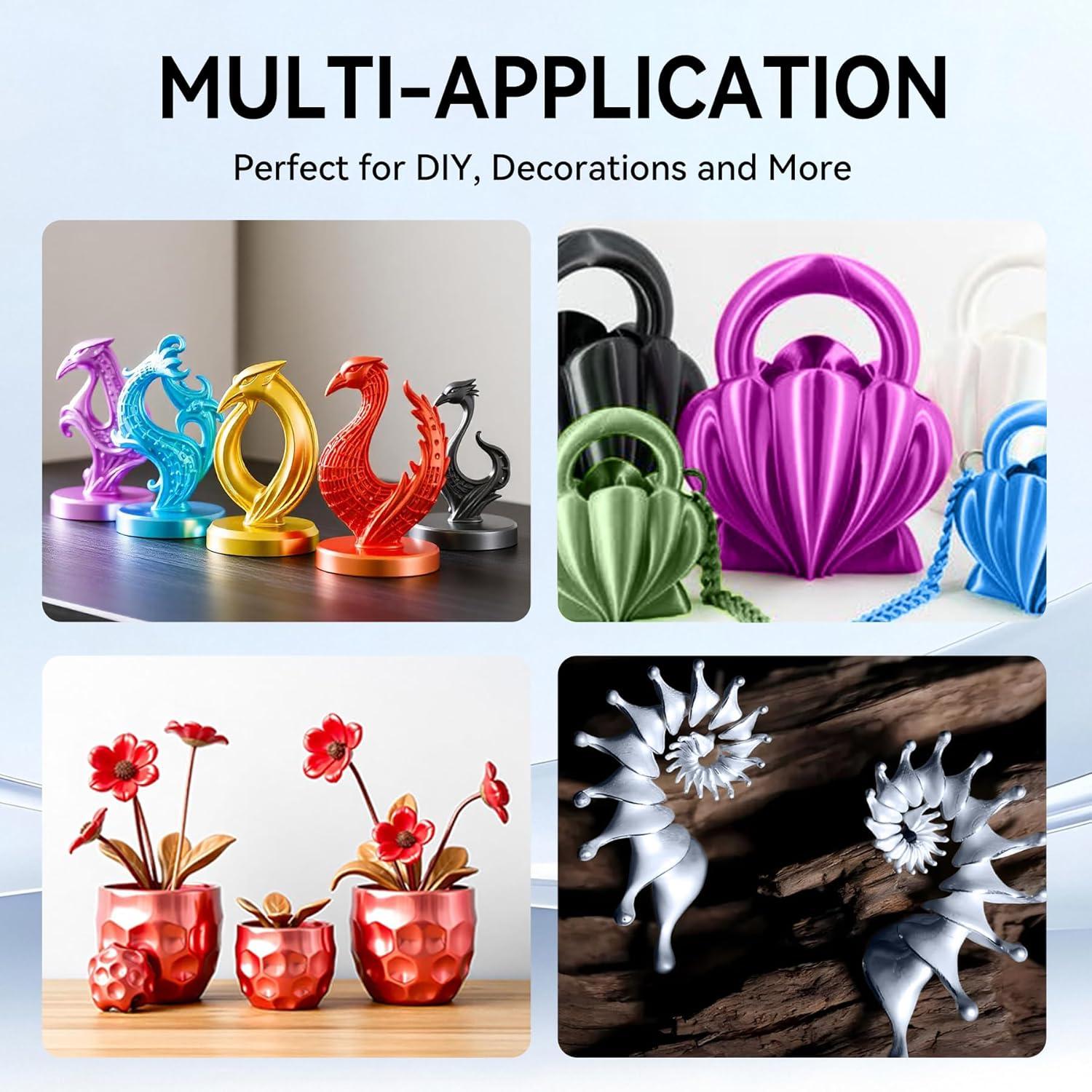 imageSUNLU PLA Plus Filament Refill 175mm 4KG 3D Printer Filament PLA Refill NoSpool Black PLA Filament for Reusable Spools Compatible with Bambu Labs Filament 4Rolls 1KGRoll500g4 Silverred Copperbrassbronze