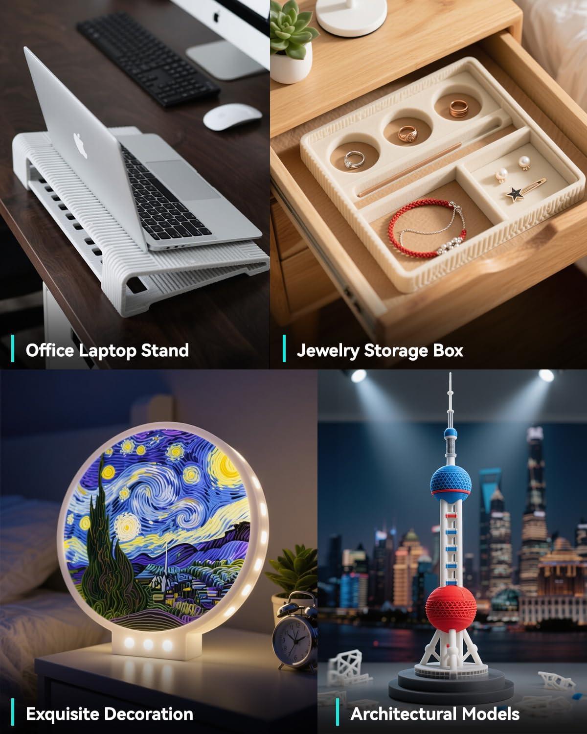 imageSUNLU PLA20 Filament 175mm Black 2KG High Speed PLA Plus20 Tougher and Stronger 3D Printer Filament Dimensional Accuracy  002mm 2 Pcs 1kg Spool22lbs Fits for Most FDM 3D Printers1kg Olive Green