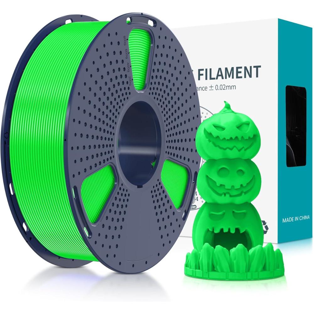 imageSUNLU 3D Printer Filament PLA Plus 175mm SUNLU Neatly Wound PLA Filament 175mm PRO PLA Filament for Most FDM 3D Printer Dimensional Accuracy  002 mm 1 kg Spool22lbs Bone White1kg Pla Fluorescent Green
