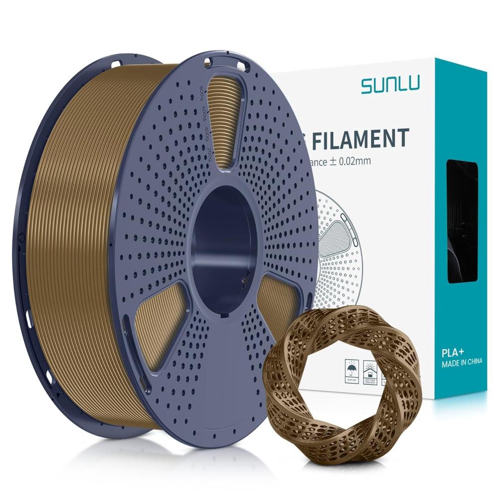 imageSUNLU 3D Printer Filament PLA Plus 175mm SUNLU Neatly Wound PLA Filament 175mm PRO PLA Filament for Most FDM 3D Printer Dimensional Accuracy  002 mm 1 kg Spool22lbsCoffee1kg Transparent Coffee