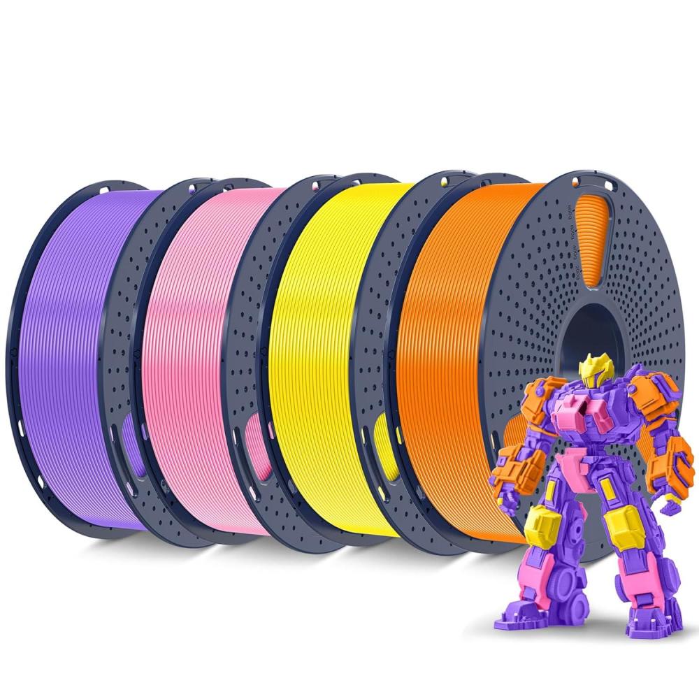 imageSUNLU 3D Printer Filament PLA Plus 175mm SUNLU Neatly Wound PLA Filament 175mm PRO PLA Filament for Most FDM 3D Printer Dimensional Accuracy  002 mm 1 kg Spool22lbsCoffee4kg Orangeyellowpinkpurple