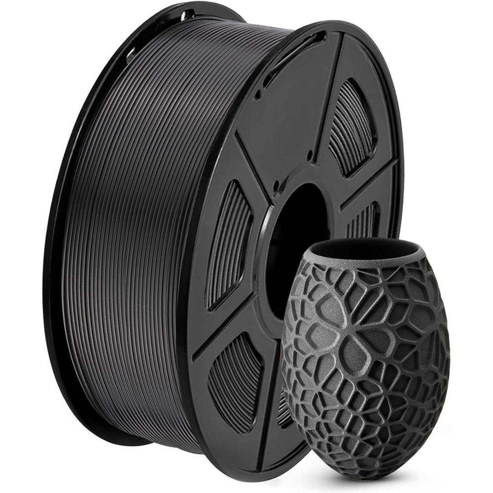 imageSUNLU PLA 3D Printer Filament PLA Filament 175mm Neatly Wound 3D Printing Filament 175mm Dimensional Accuracy  002 mm Fit Most FDM 3D Printers 1kg Spool 22lbs Olive Green1000g Pla Black