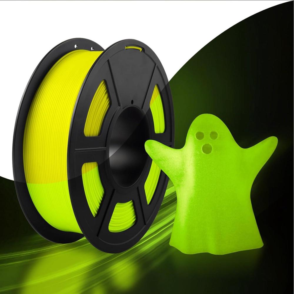 imageSUNLU PLA Filament 16 Color Bundle Multicolor PLA 3D Printer Filament 175mm Individually Vacuum Packed 025kg per Spool 4kg in Total 16 Pack 12 Regular Solid Color and 4 Transparent ColorGlow in the Dark  Yellow to Glow Yellow