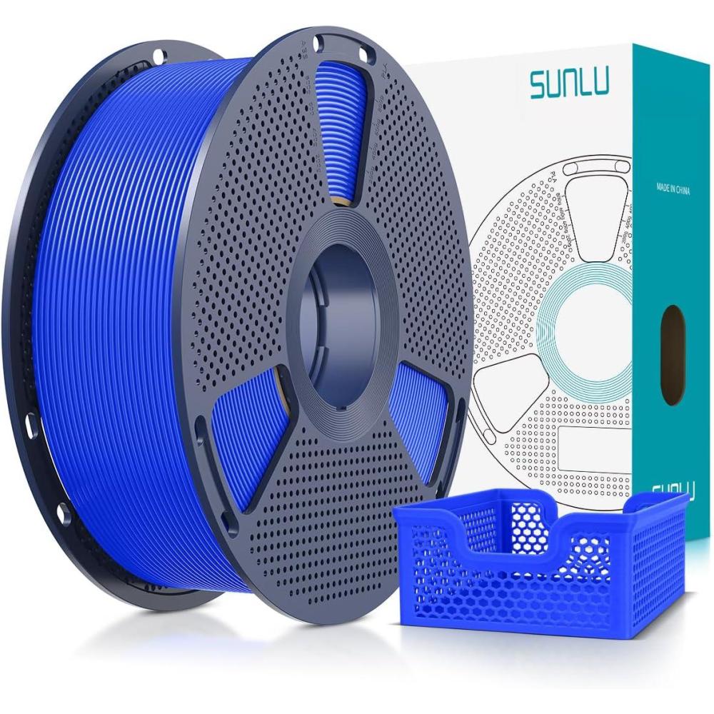 imageSUNLU PLA20 Filament 175mm Black 2KG High Speed PLA Plus20 Tougher and Stronger 3D Printer Filament Dimensional Accuracy  002mm 2 Pcs 1kg Spool22lbs Fits for Most FDM 3D Printers1kg Blue