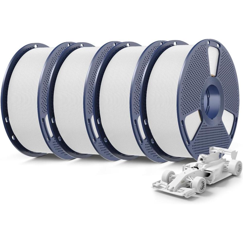 imageSUNLU PLA20 Filament 175mm Black 2KG High Speed PLA Plus20 Tougher and Stronger 3D Printer Filament Dimensional Accuracy  002mm 2 Pcs 1kg Spool22lbs Fits for Most FDM 3D Printers4kg Whitewhitewhitewhite