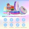 imageSUNLU PLA Filament 16 Color Bundle Multicolor PLA 3D Printer Filament 175mm Individually Vacuum Packed 025kg per Spool 4kg in Total 16 Pack 12 Regular Solid Color and 4 Transparent ColorRainbow 04
