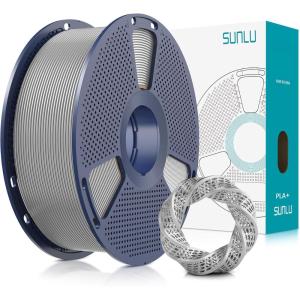 imageSUNLU 3D Printer Filament PLA Plus 175mm SUNLU Neatly Wound PLA Filament 175mm PRO PLA Filament for Most FDM 3D Printer Dimensional Accuracy  002 mm 1 kg Spool22lbs Bone White1kg Pla Plus Silver