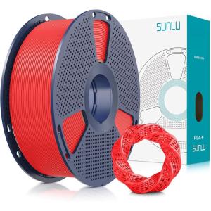 imageSUNLU 3D Printer Filament PLA Plus 175mm SUNLU Neatly Wound PLA Filament 175mm PRO PLA Filament for Most FDM 3D Printer Dimensional Accuracy  002 mm 1 kg Spool22lbs Bone WhiteRed