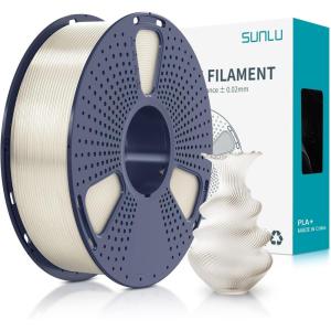 imageSUNLU 3D Printer Filament PLA Plus 175mm SUNLU Neatly Wound PLA Filament 175mm PRO PLA Filament for Most FDM 3D Printer Dimensional Accuracy  002 mm 1 kg Spool22lbs Bone White1000gpla Plus Transparent