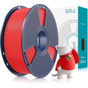 imageSUNLU 3D Printer Filament PLA Plus 175mm SUNLU Neatly Wound PLA Filament 175mm PRO PLA Filament for Most FDM 3D Printer Dimensional Accuracy  002 mm 1 kg Spool22lbs Bone White1kg Pla Plus Red