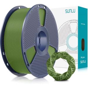 imageSUNLU 3D Printer Filament PLA Plus 175mm SUNLU Neatly Wound PLA Filament 175mm PRO PLA Filament for Most FDM 3D Printer Dimensional Accuracy  002 mm 1 kg Spool22lbs Bone White1kg Pla Plus Olive Green