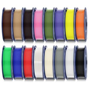 imageSUNLU 4KG 3D Printer Filament PLA Plus 175mm SUNLU Neatly Wound PLA Filament 175mm PRO PLA Filament for Most FDM 3D Printer 1 kg Spool 4 Packs BlackGreyOlive GreenVivid YellowPla Plus Bundle025kg16 Filament
