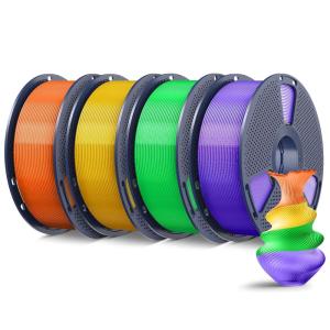 imageSUNLU 4KG 3D Printer Filament PLA Plus 175mm SUNLU Neatly Wound PLA Filament 175mm PRO PLA Filament for Most FDM 3D Printer 1 kg Spool 4 Packs BlackGreyOlive GreenVivid Yellow4kg Transparentorangeyellowgreenpurple