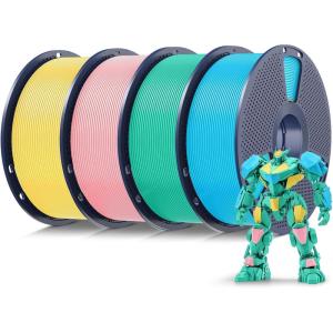 imageSUNLU PLA 3D Printer Filament PLA Filament 175mm Neatly Wound 3D Printing Filament 175mm Dimensional Accuracy  002 mm Fit Most FDM 3D Printers 1kg Spool 22lbs Olive Green4kg Pla Sakura Pinklemon Yellowmint Greensky Blue
