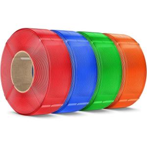 imageSUNLU PLA Plus Filament Refill 175mm 4KG 3D Printer Filament PLA Refill NoSpool Black PLA Filament for Reusable Spools Compatible with Bambu Labs Filament 4Rolls 1KGRollPla Plus Transparent RedBlueGreenOrange
