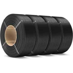 imageSUNLU PLA Plus Filament Refill 175mm 4KG 3D Printer Filament PLA Refill NoSpool Black PLA Filament for Reusable Spools Compatible with Bambu Labs Filament 4Rolls 1KGRollPla Plus Black