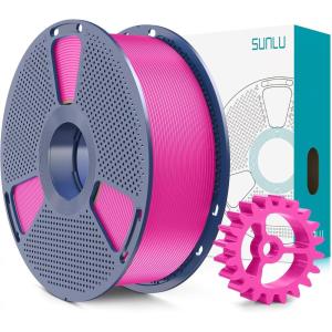 imageSUNLU PLA20 3D Printer Filament Bundle 4KG Upgrade PLA Filament 175mm Tougher and Stronger Dimensional Accuracy 002mm 1KG per Spool 4 Packs 4KG Total Black1kg Magenta