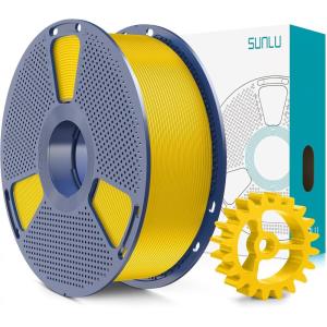 imageSUNLU PLA20 3D Printer Filament Bundle 4KG Upgrade PLA Filament 175mm Tougher and Stronger Dimensional Accuracy 002mm 1KG per Spool 4 Packs 4KG Total Black1kg Vivid Yellow