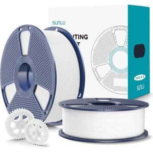imageSUNLU PLA20 3D Printer Filament Bundle 4KG Upgrade PLA Filament 175mm Tougher and Stronger Dimensional Accuracy 002mm 1KG per Spool 4 Packs 4KG Total Black1kg2 Whitewhite