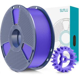 imageSUNLU PLA20 3D Printer Filament Bundle 4KG Upgrade PLA Filament 175mm Tougher and Stronger Dimensional Accuracy 002mm 1KG per Spool 4 Packs 4KG Total Black1kg Lavender Purple