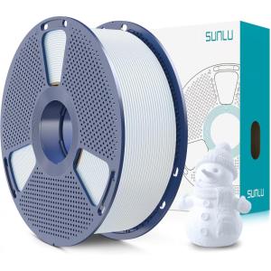 imageSUNLU PLA20 3D Printer Filament Bundle 4KG Upgrade PLA Filament 175mm Tougher and Stronger Dimensional Accuracy 002mm 1KG per Spool 4 Packs 4KG Total Black1kg Ceramic White