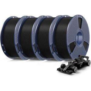 imageSUNLU PLA20 Filament 175mm Black 2KG High Speed PLA Plus20 Tougher and Stronger 3D Printer Filament Dimensional Accuracy  002mm 2 Pcs 1kg Spool22lbs Fits for Most FDM 3D Printers4kg Blackblackblackblack