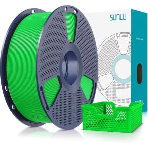 imageSUNLU PLA20 Filament 175mm Black 2KG High Speed PLA Plus20 Tougher and Stronger 3D Printer Filament Dimensional Accuracy  002mm 2 Pcs 1kg Spool22lbs Fits for Most FDM 3D Printers1kg Green