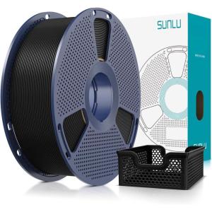 imageSUNLU PLA20 Filament 175mm Black 2KG High Speed PLA Plus20 Tougher and Stronger 3D Printer Filament Dimensional Accuracy  002mm 2 Pcs 1kg Spool22lbs Fits for Most FDM 3D Printers1000g Black
