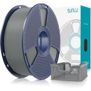 imageSUNLU PLA20 Filament 175mm Black 2KG High Speed PLA Plus20 Tougher and Stronger 3D Printer Filament Dimensional Accuracy  002mm 2 Pcs 1kg Spool22lbs Fits for Most FDM 3D Printers1kg Grey