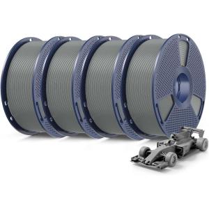 imageSUNLU PLA20 Filament 175mm Black 2KG High Speed PLA Plus20 Tougher and Stronger 3D Printer Filament Dimensional Accuracy  002mm 2 Pcs 1kg Spool22lbs Fits for Most FDM 3D Printers4kg Greygreygreygrey