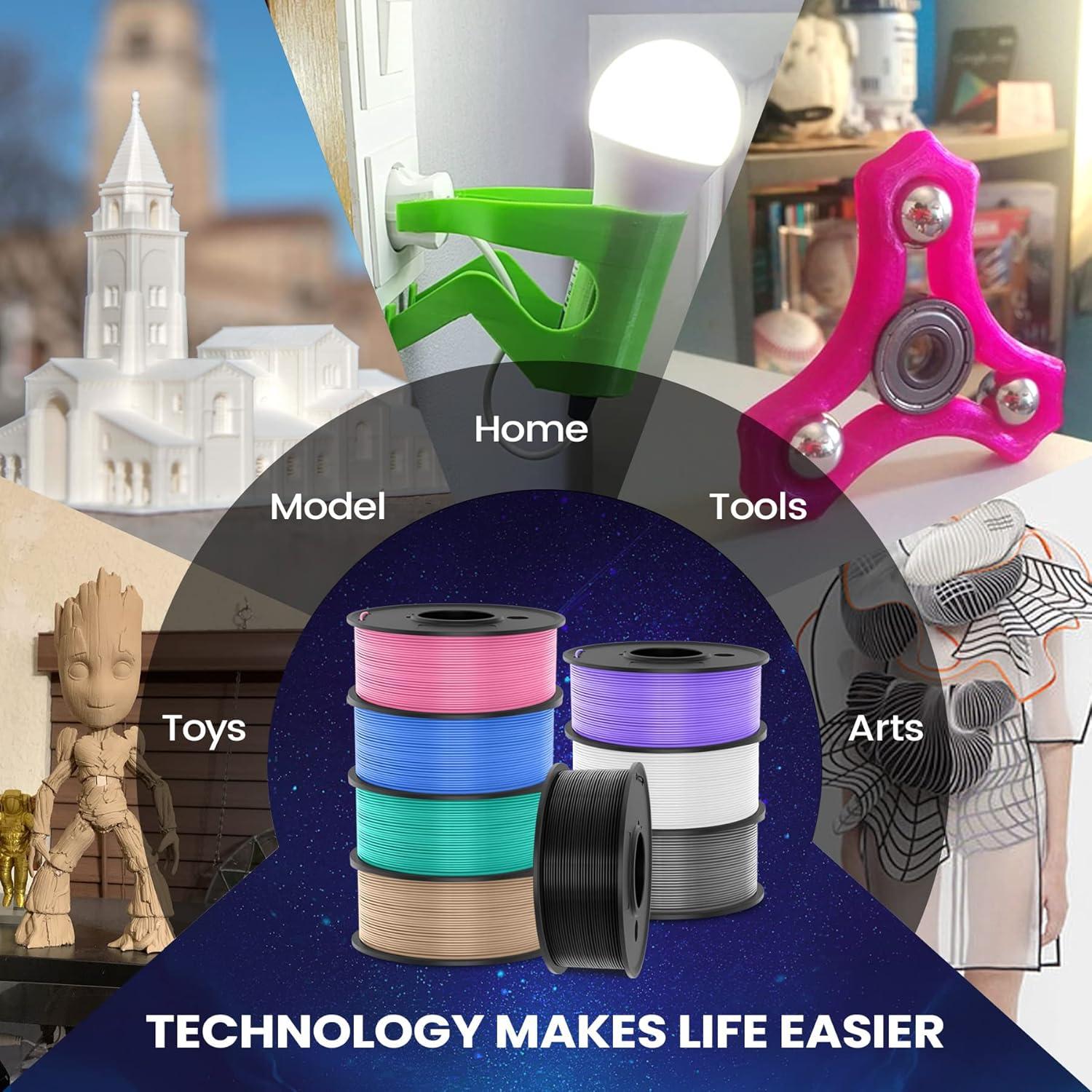 image3D Printer for Kids Safe for Children Toy 3D Printer STEM Learning Mate WiFi ampamp App Control Weekly Update Toy Library Touch Screen Mini Size Easy SettingOne Click to PrintBlackwhitegreyburlywoodbluegreypinkgrassgreenpurple