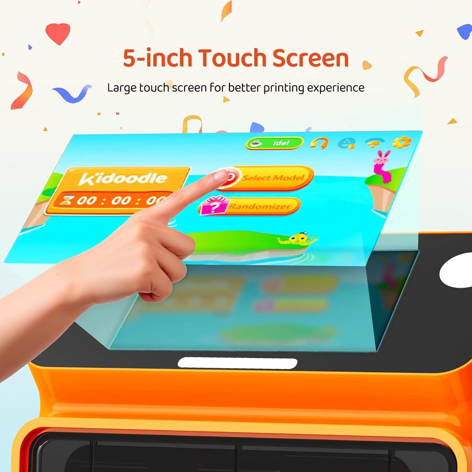 image3D Printer for Kids Safe for Children Toy 3D Printer STEM Learning Mate WiFi ampamp App Control Weekly Update Toy Library Touch Screen Mini Size Easy SettingOne Click to Print3D Printer for kids  Orange