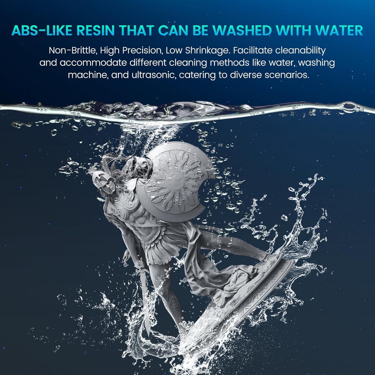 imageSUNLU 1000G ABS Like Resin for 3D Printer 405nm UV Curing Photopolymer Rapid 3D Resin for 2K 4K 6K 8K LCDDLPSLA 3D Printers NonBrittle ampamp High Precision ampamp Low Shrinkage 1KG GreyWaterWash ABS Resin 3KG White