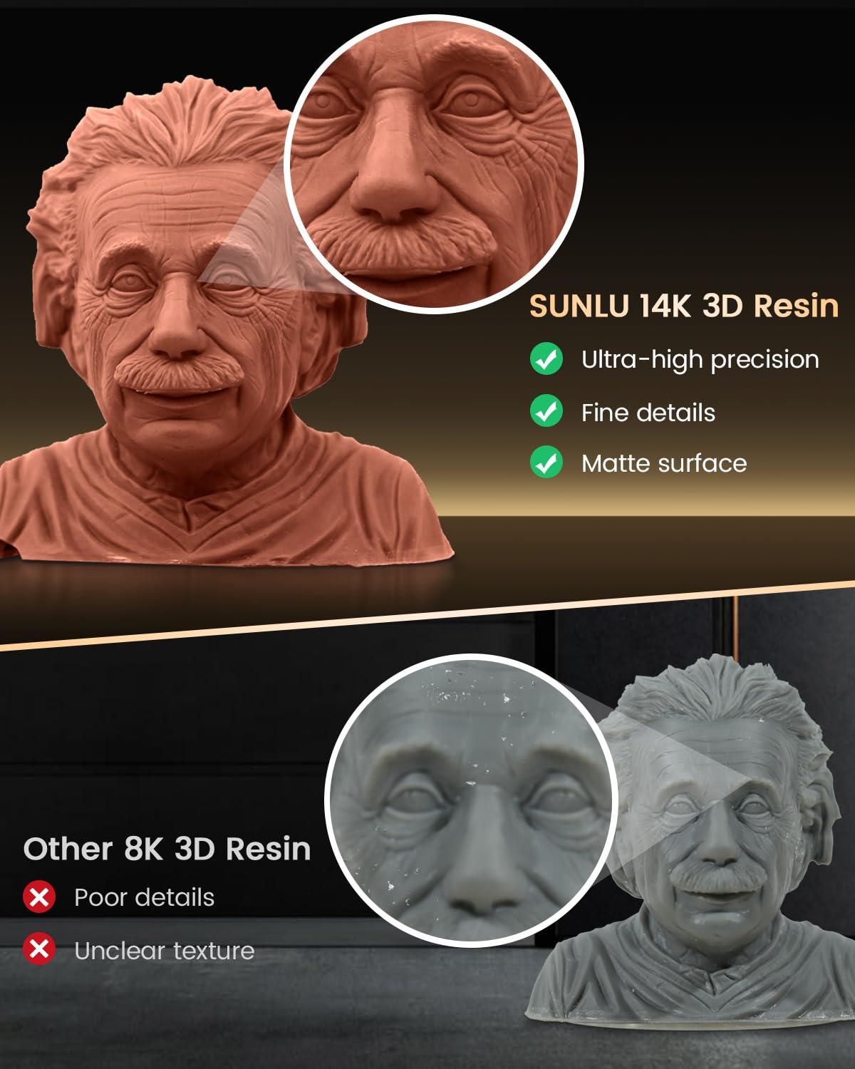 imageSUNLU 1000G ABS Like Resin for 3D Printer 405nm UV Curing Photopolymer Rapid 3D Resin for 2K 4K 6K 8K LCDDLPSLA 3D Printers NonBrittle ampamp High Precision ampamp Low Shrinkage 1KG GreyHigh Precision 14K ABSLIKE Resin 3kg Grey