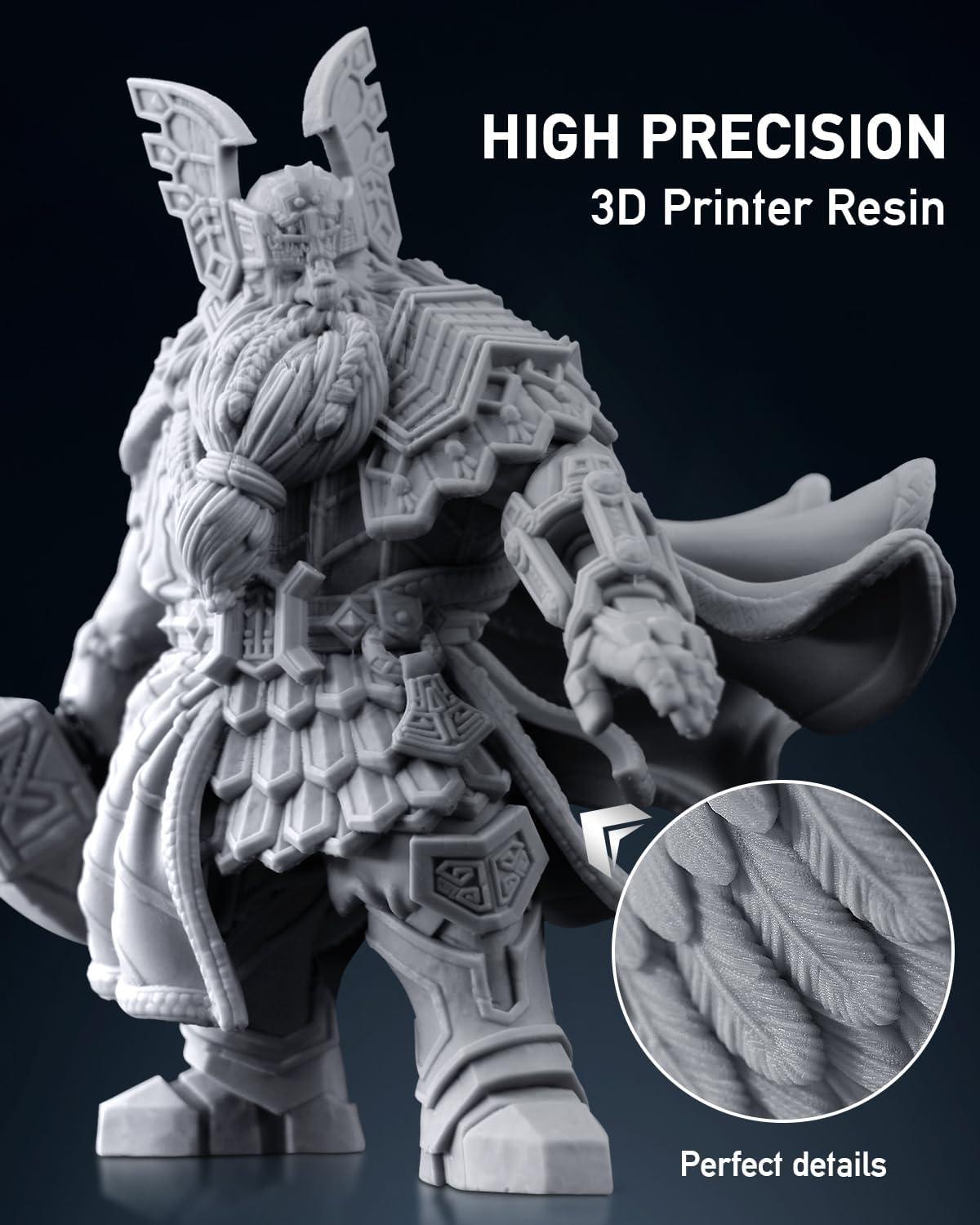 imageSUNLU 1000G ABS Like Resin for 3D Printer 405nm UV Curing Photopolymer Rapid 3D Resin for 2K 4K 6K 8K LCDDLPSLA 3D Printers NonBrittle ampamp High Precision ampamp Low Shrinkage 1KG Grey1KG White