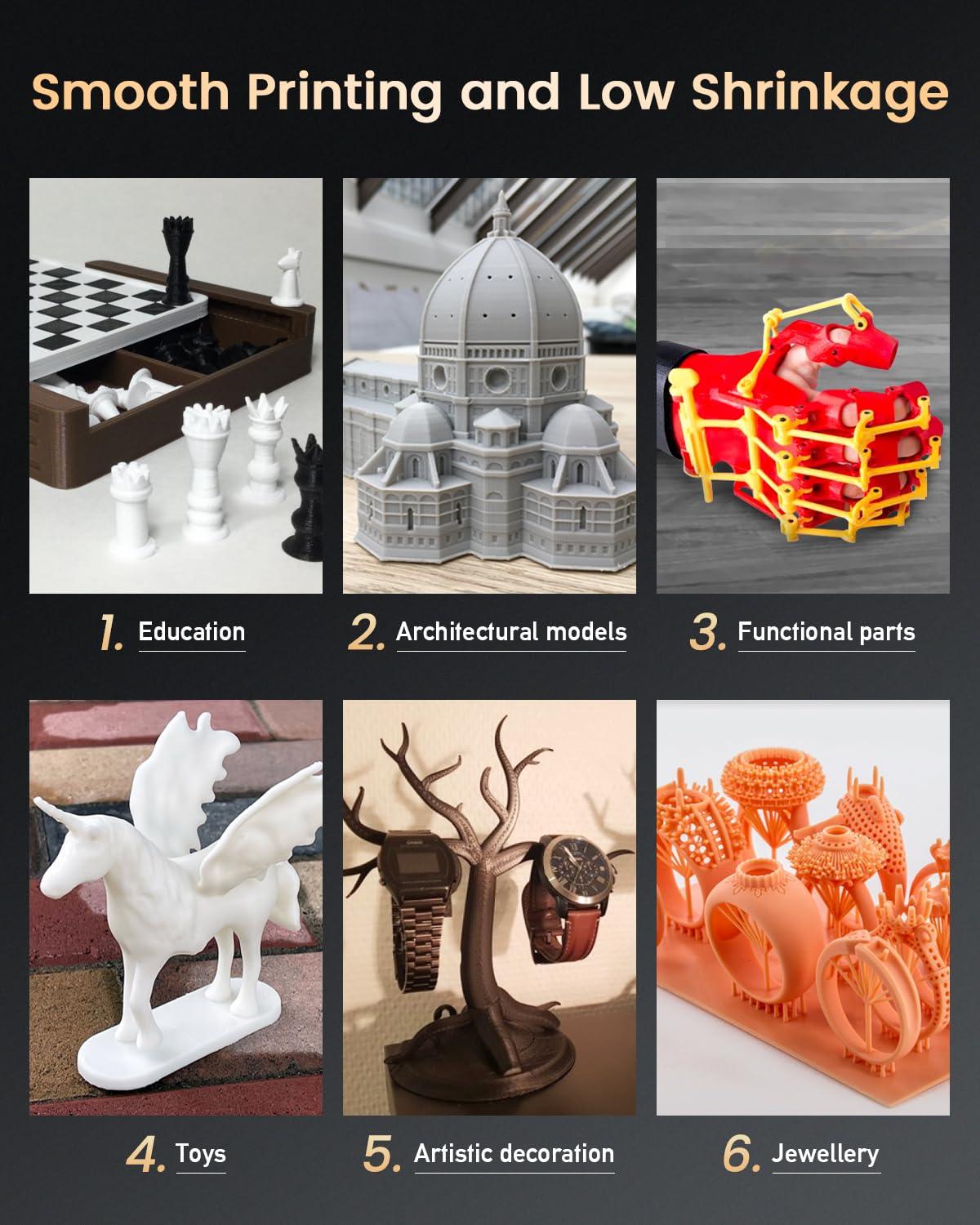 imageSUNLU 3000G ABS Like Resin for 3D Printer 405nm UV Curing Photopolymer Rapid 3D Resin for 2K 4K 6K 8K LCDDLPSLA 3D Printers NonBrittle ampamp High Precision ampamp Low Shrinkage 3KG Dark GreyHigh Precision 14K ABSLIKE Resin 3kg Grey