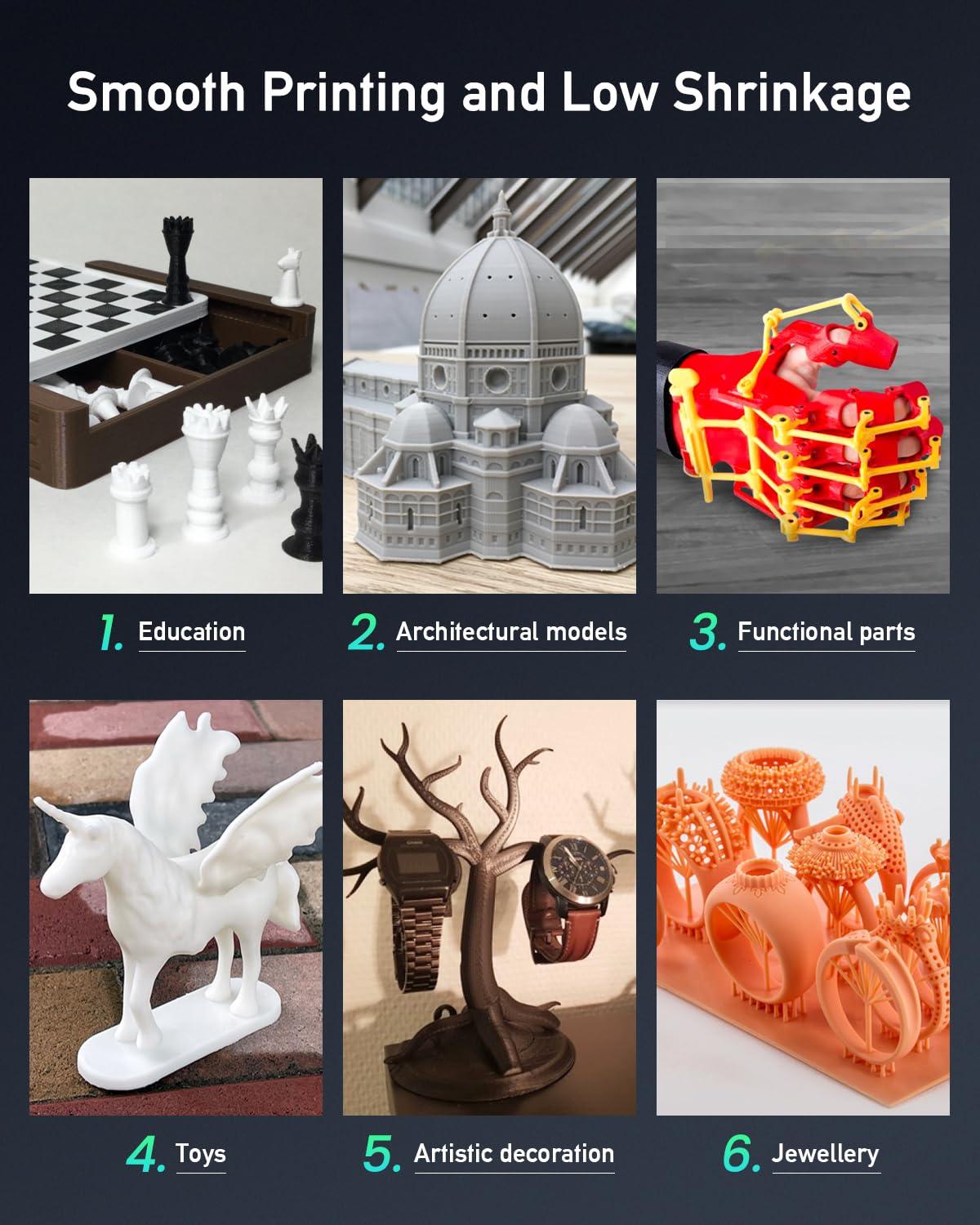 imageSUNLU 3000G ABS Like Resin for 3D Printer 405nm UV Curing Photopolymer Rapid 3D Resin for 2K 4K 6K 8K LCDDLPSLA 3D Printers NonBrittle ampamp High Precision ampamp Low Shrinkage 3KG Dark Grey1000gdark Grey