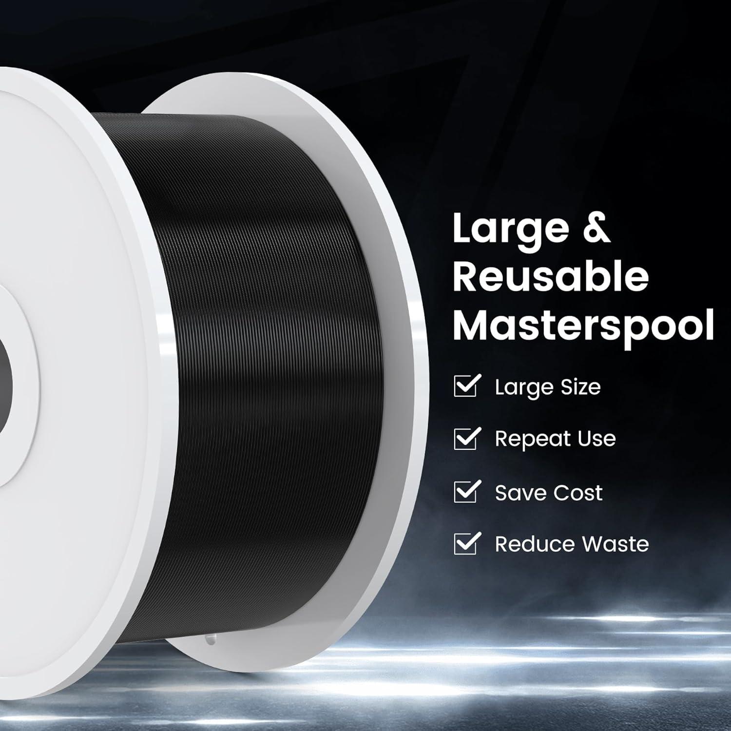 imageSUNLU 3D Printer Filament PLA Matte 175mm 5kg11lbs Large Spool PLA Filament for Big Project Smooth Matte Finish Neatly Wound Filament Fit Most FDM Printer 5KG1 Pack White