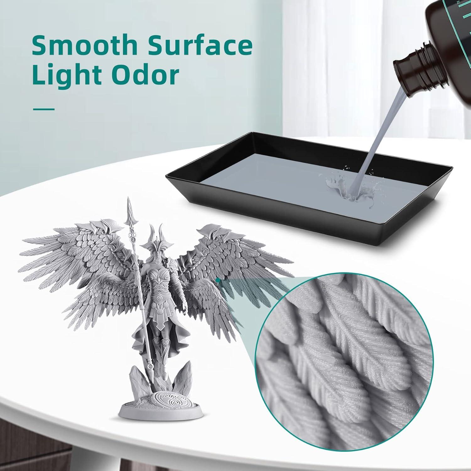 imageSUNLU 3D Printer Resin 1kg Fast Curing Standard 3D Resin for LCD DLP SLA Resin 3D Printers 395405nm UV Light Curing 3D Printing Liquid Photopolymer Resin Low Shrinkage High Precision 1000g Grey1000g Grey