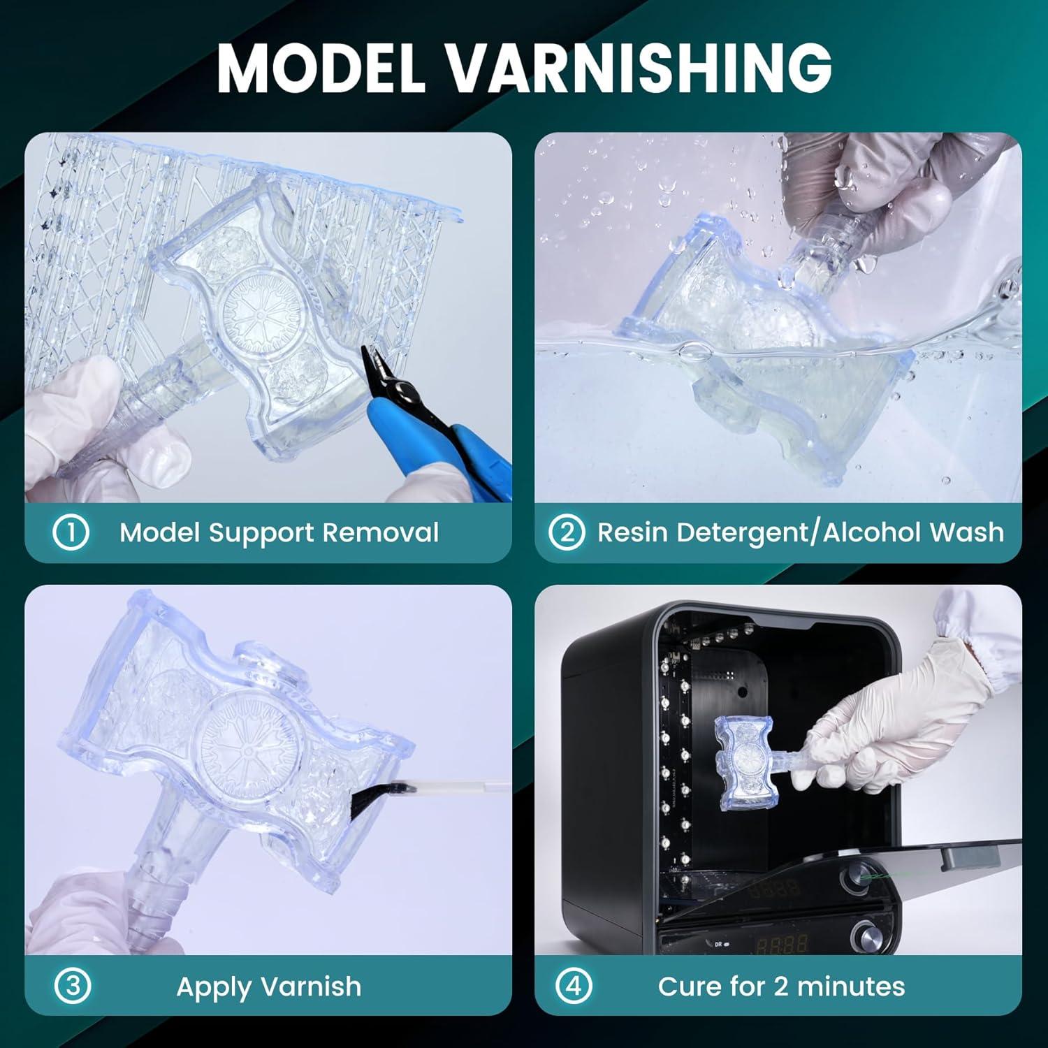 imageSUNLU 3D Printer Resin 1kg Fast Curing Standard 3D Resin for LCD DLP SLA Resin 3D Printers 395405nm UV Light Curing 3D Printing Liquid Photopolymer Resin Low Shrinkage High Precision 1000g GreyHigh Clear Resin 1kg Clear