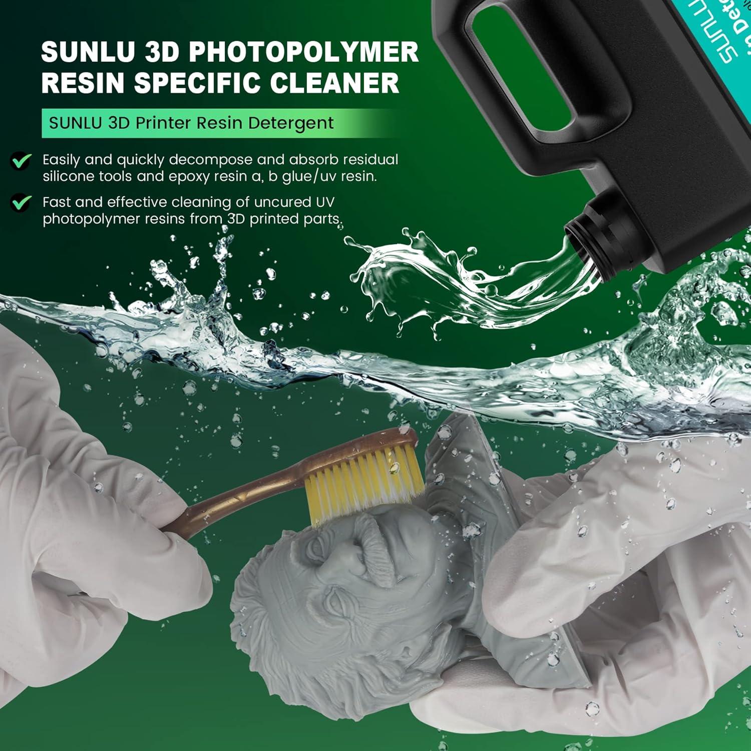 imageSUNLU 3D Resin Cleaner3D Printer Resin Detergent HandWashable Cleaner for 3D Printed Resin NonToxic Reusable Resin Cleaner Compatible with 3D Printing Resins UV Resin Epoxy Resin 3KG Pack