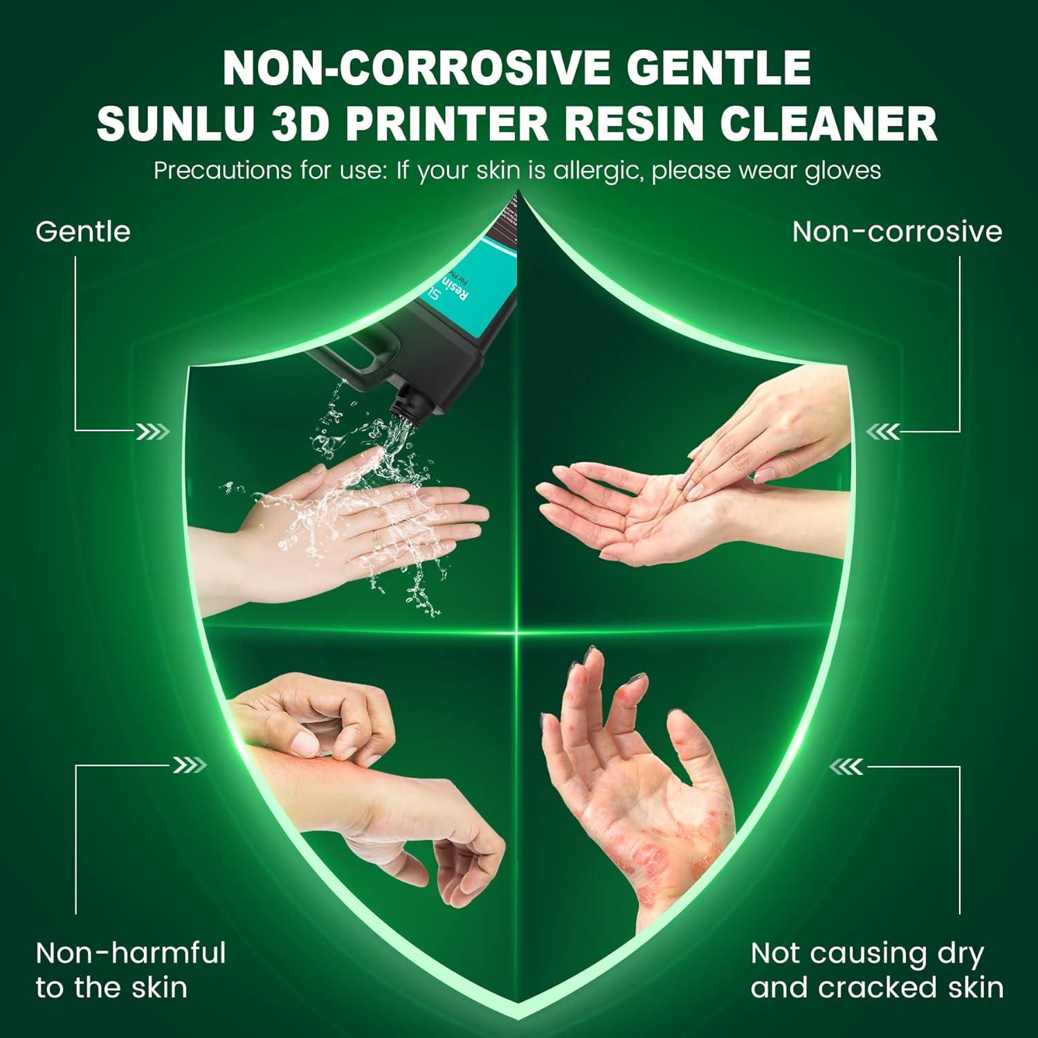 imageSUNLU 3D Resin Cleaner3D Printer Resin Detergent HandWashable Cleaner for 3D Printed Resin NonToxic Reusable Resin Cleaner Compatible with 3D Printing Resins UV Resin Epoxy Resin 3KG Pack