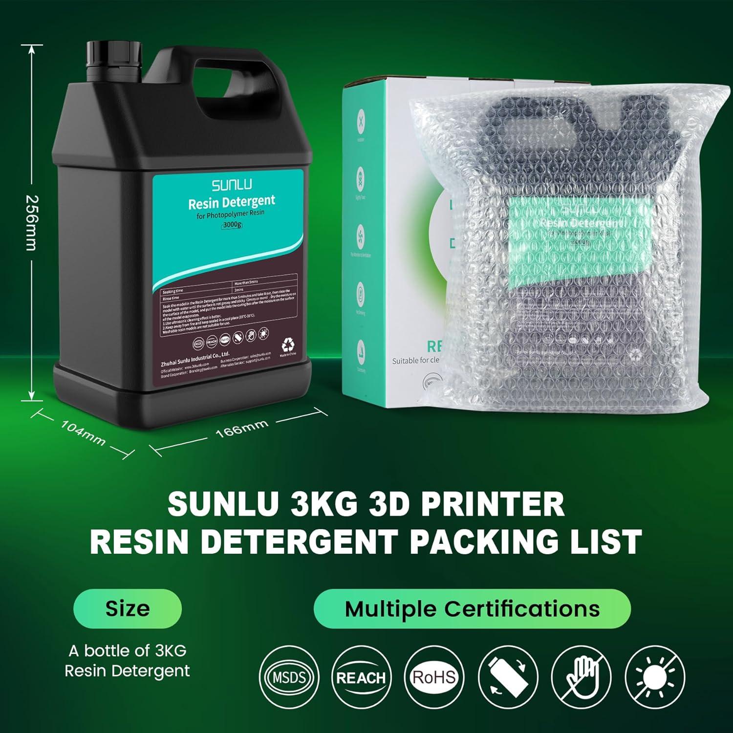 imageSUNLU 3D Resin Cleaner3D Printer Resin Detergent HandWashable Cleaner for 3D Printed Resin NonToxic Reusable Resin Cleaner Compatible with 3D Printing Resins UV Resin Epoxy Resin 3KG Pack