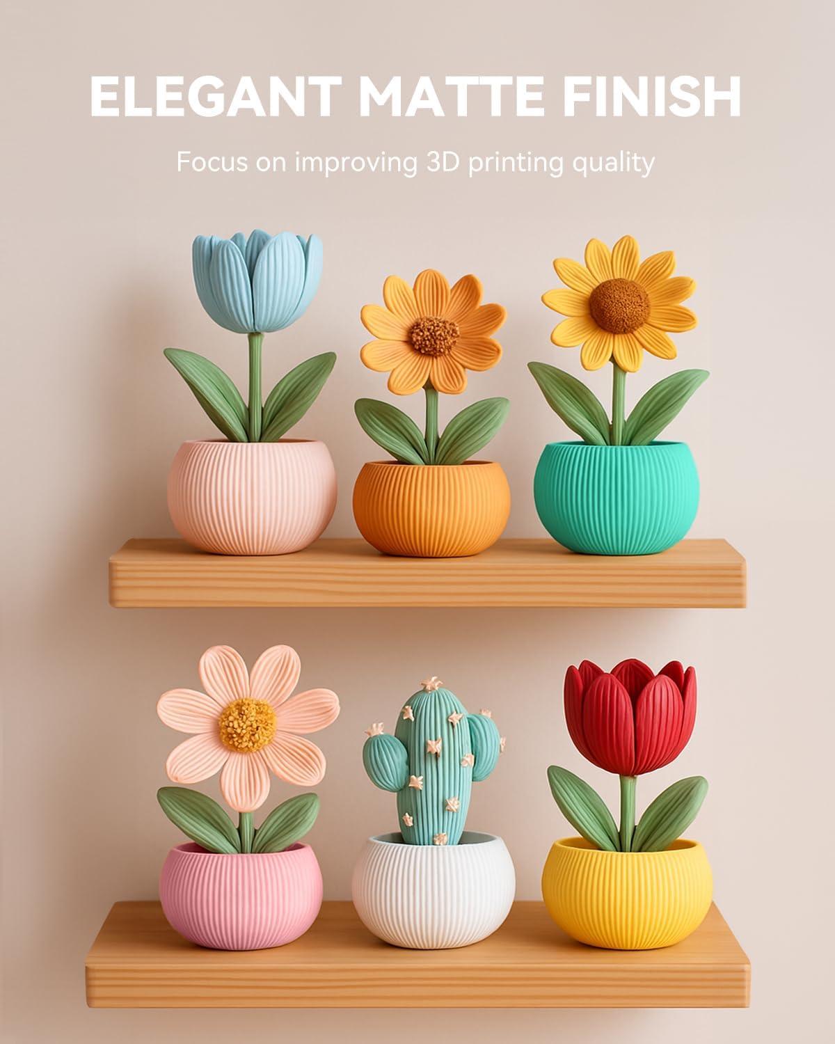 imageSUNLU 4KG High Speed Matte PLA Filament Smooth PLA Matte 3D Printer Filament Bundle Up to 600mms Fast Filament Fits Most FDM 3D Printers 1KG Reusable Spool 4 Packs Matte Black4